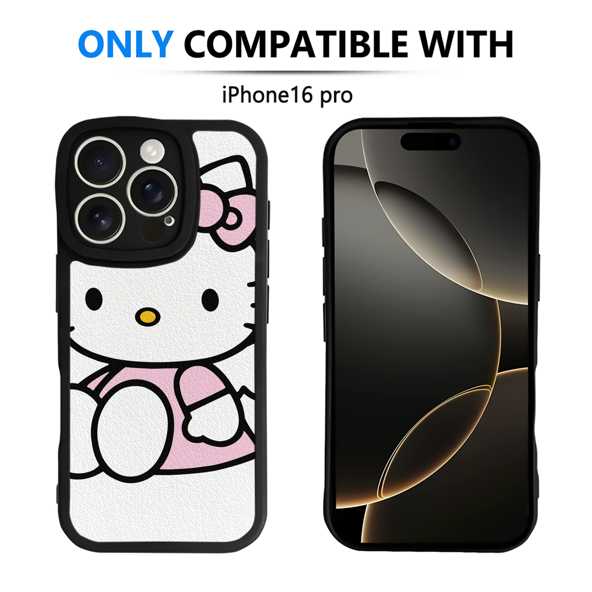 （画像用） Hello Kitty ハローキティ 【iPhone 16シリーズ対応】シリコンスマホケース（レザー調） 材質：シリコン